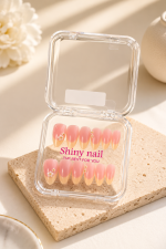 Blush Glow Long Press-On Nails - Image 3