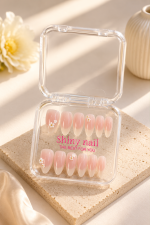 Blush Glow Long Press-On Nails - Image 2