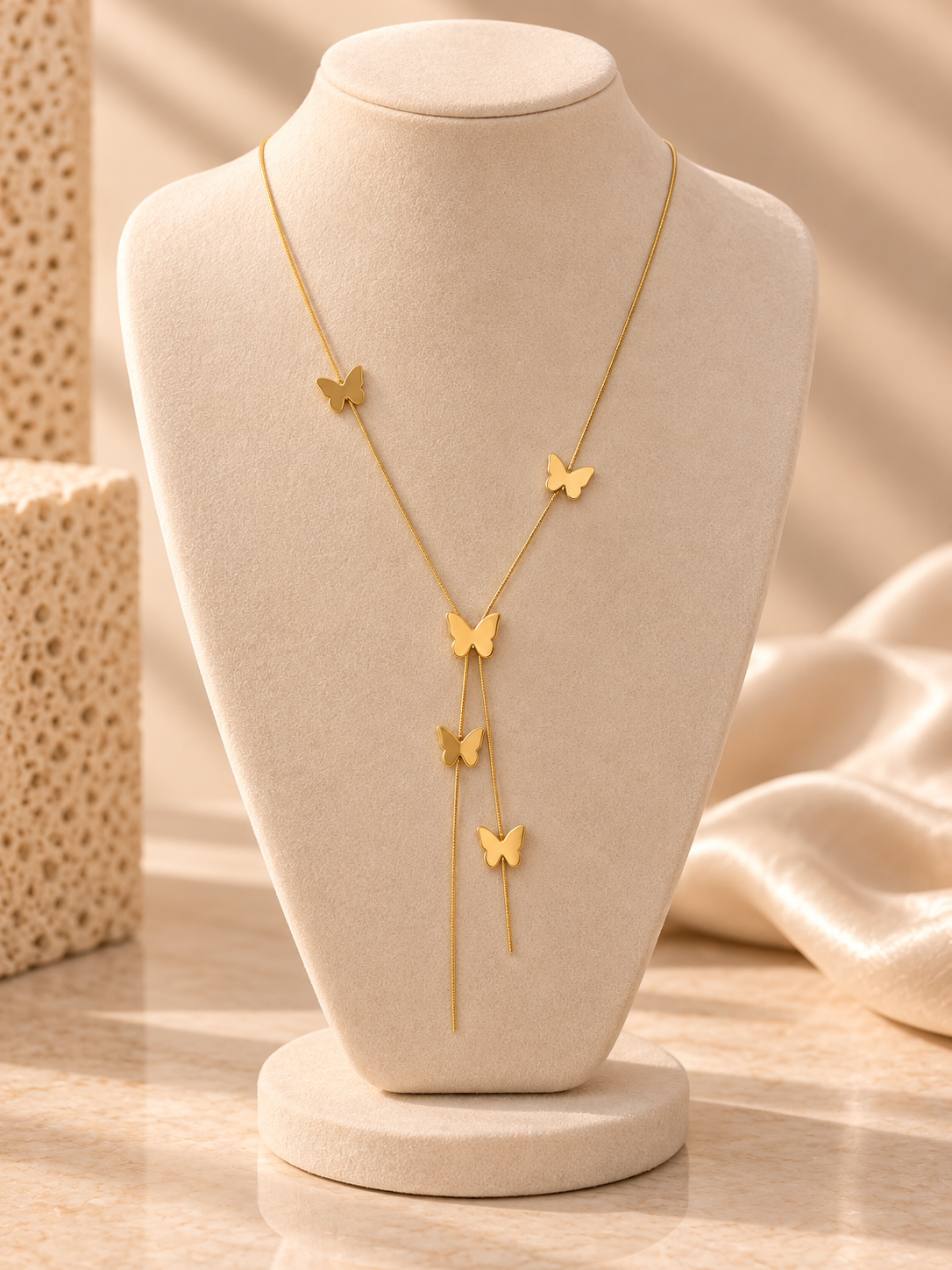 25A53857-6122-403B-B297-9303701E97AC Golden Butterfly Drop Necklace 🦋 - Image 1