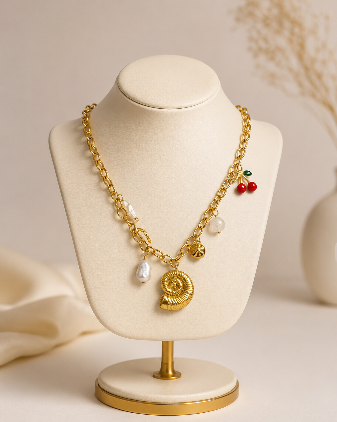 69241A38-9F64-4B0B-81F1-081142DBCEC6 Seashell Charm Necklac - Image 1