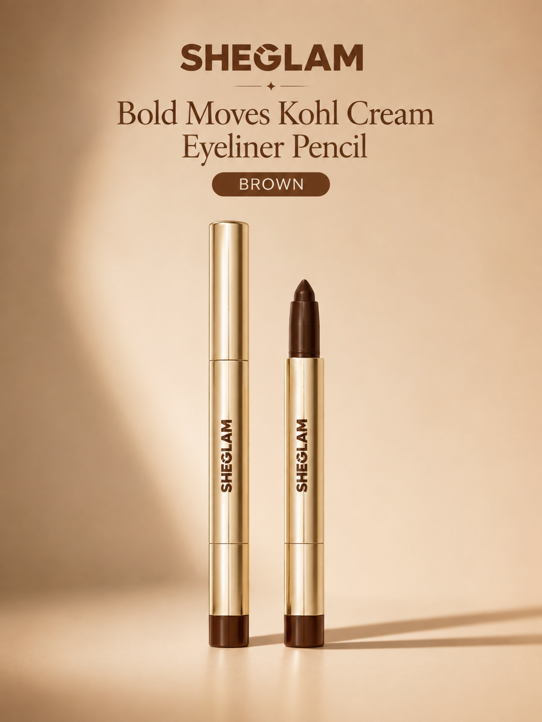 7C798C91-93E4-427C-8499-42C84F6D2950 SHEGLAM Bold Moves Kohl Cream Eyeliner Pencil-Brown Brand Beauty Cosmetic Makeup - Image 1