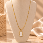 Pearl Stone Pendant Necklace